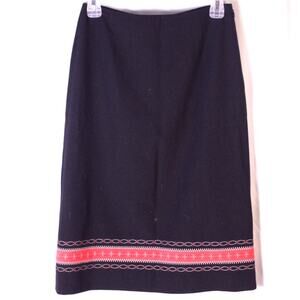 BLACK FRIDAY SALE - Women's A-line Skirt Black Size 2P Ann Taylor stretch VTG